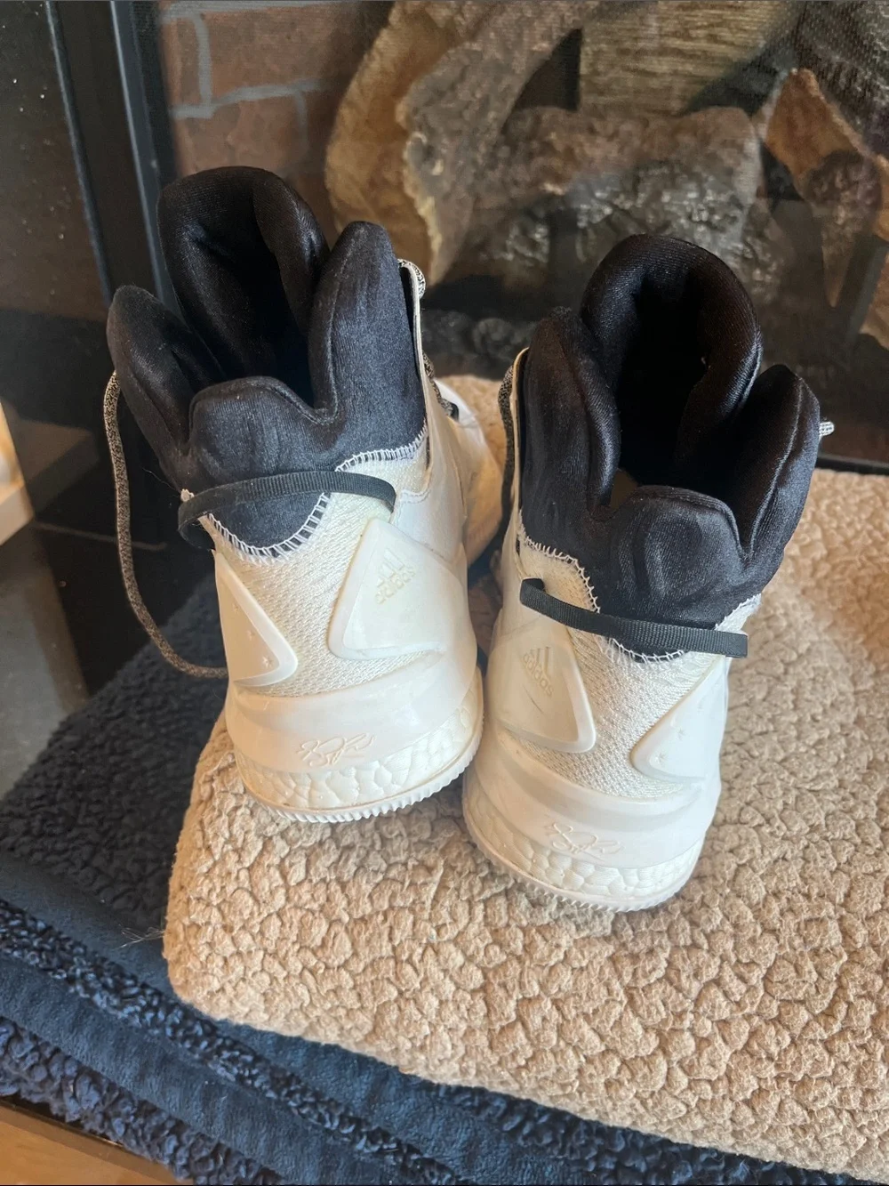 Adidas  D Rose Men’s High-Top Basketball Shoes - White & Black